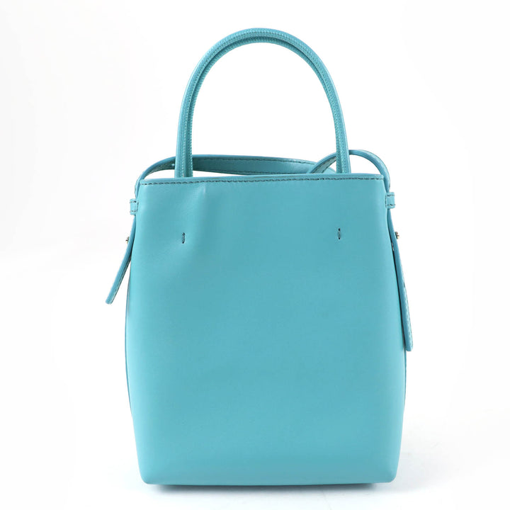 Excellent Chloe Shoulder Bag Sense Micro Tote Bag Logo embroidery leather blue