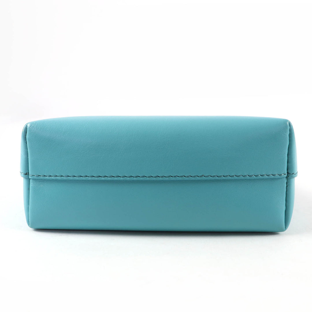 Excellent Chloe Shoulder Bag Sense Micro Tote Bag Logo embroidery leather blue