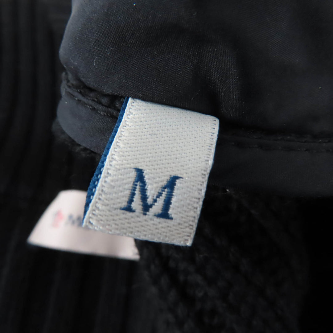 Great MONCLER Down jacket CARDIGAN Wool knit trim with logo patch black Women M