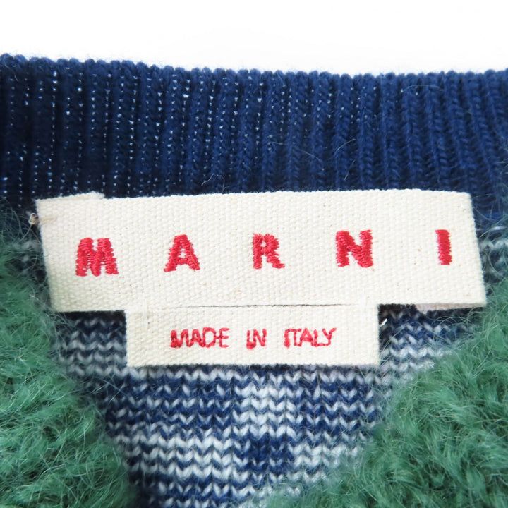 Excellent MARNI knit Mohair Blend Patchwork Long Sleeve Women 36 GCMD0359Q0