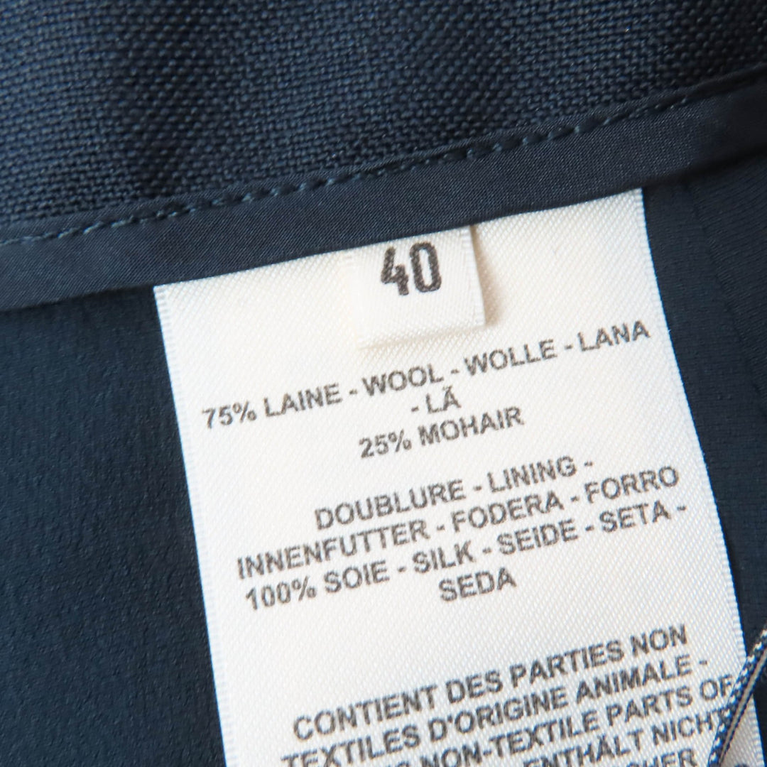 Excellent HERMES Tight Skirt Serie Metal Dark navy wool Women 40 4E0328DK