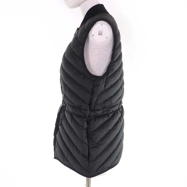 Excellent HERMES Down vest CLOU DE SELLE Logo patch black Women 38 3H0156DA