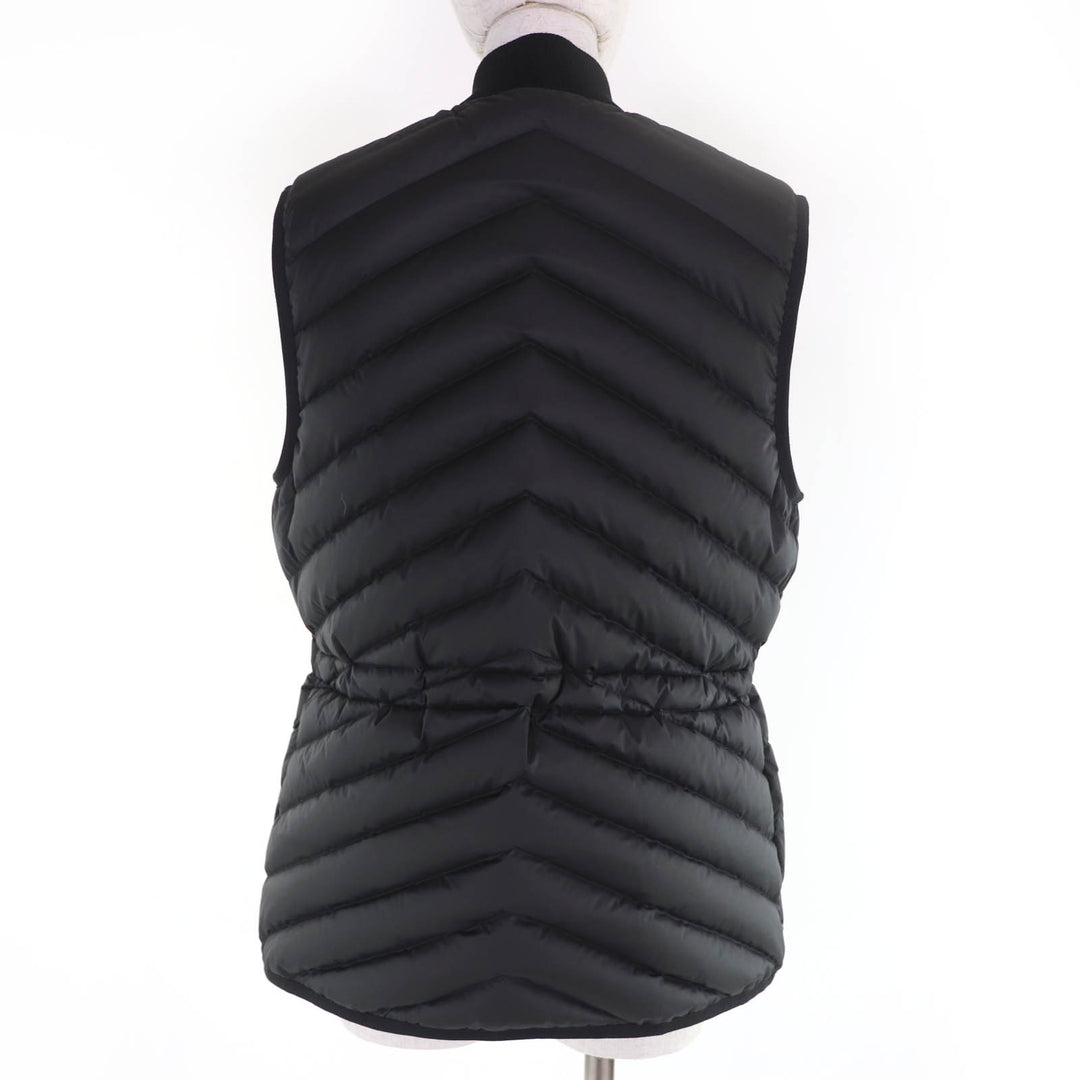 Excellent HERMES Down vest CLOU DE SELLE Logo patch black Women 38 3H0156DA