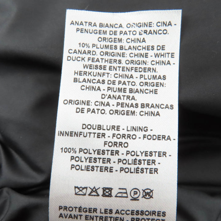 Excellent HERMES Down vest CLOU DE SELLE Logo patch black Women 38 3H0156DA