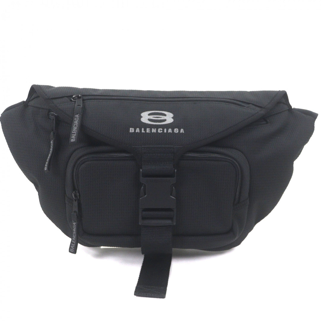 Excellent BALENCIAGA Sling bag UNITY BELTPACK L Large Belt Pack black 792072