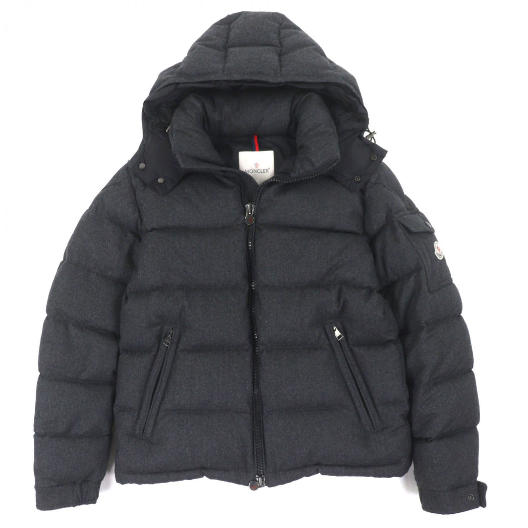 Excellent MONCLER Down jacket MONTGENEVRE Dark gray wool mens 3