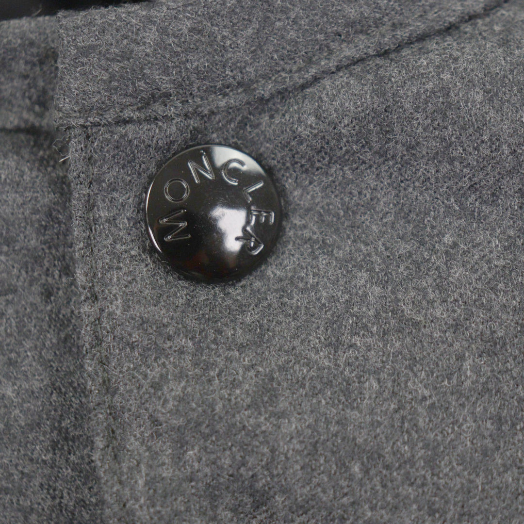 Excellent MONCLER Down jacket MONTGENEVRE Dark gray wool mens 3