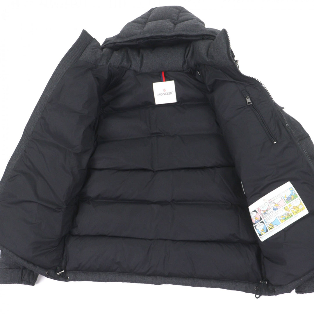Excellent MONCLER Down jacket MONTGENEVRE Dark gray wool mens 3