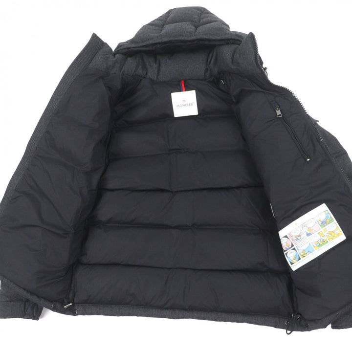 Excellent MONCLER Down jacket MONTGENEVRE Dark gray wool mens 3
