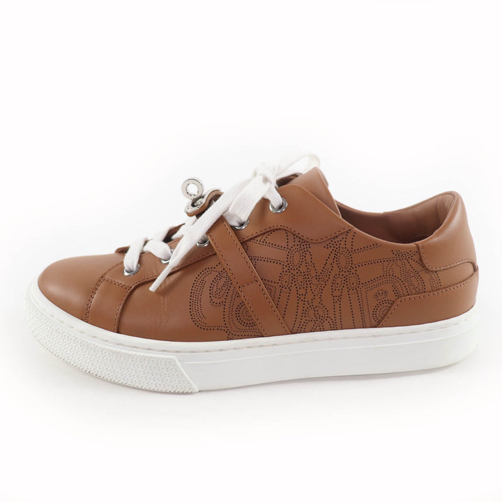 Great HERMES sneakers Day Kelly buckle included Brown leather Women 37.5
