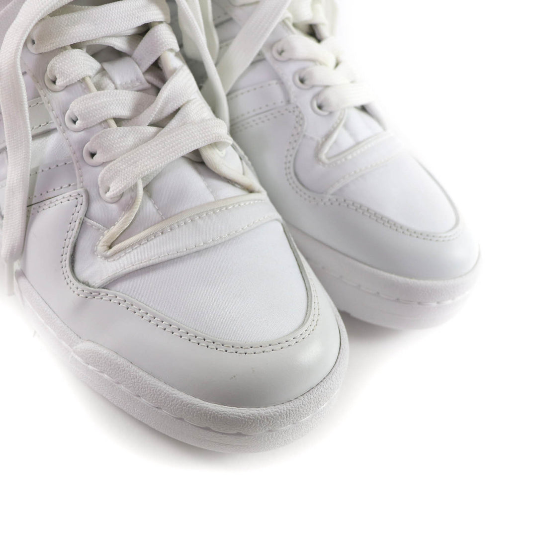 Excellent PRADA High cut sneakers Re-Nylon Triangle Plate leather 24 2TG193