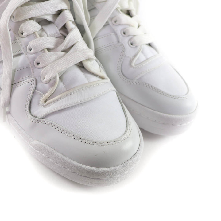 Excellent PRADA High cut sneakers Re-Nylon Triangle Plate leather 24 2TG193