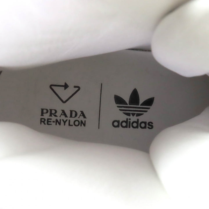 Excellent PRADA High cut sneakers Re-Nylon Triangle Plate leather 24 2TG193