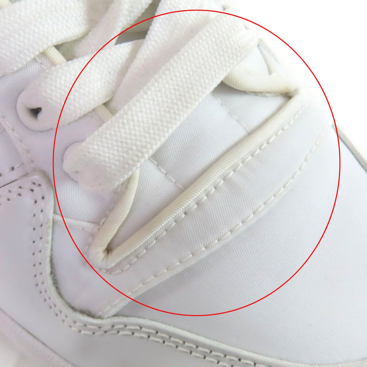 Excellent PRADA High cut sneakers Re-Nylon Triangle Plate leather 24 2TG193