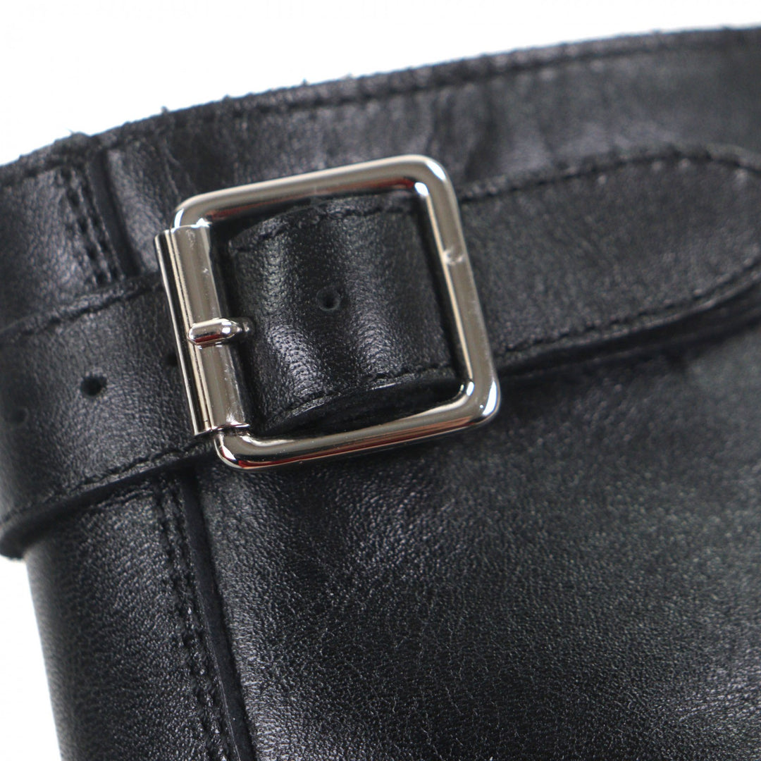 Excellent CELINE boots BULKY black leather mens 42