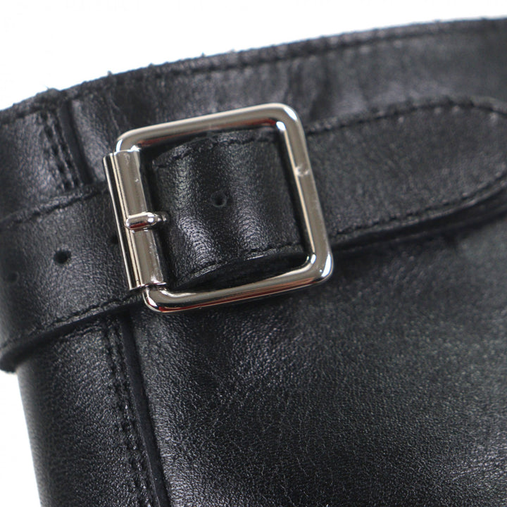 Excellent CELINE boots BULKY black leather mens 42