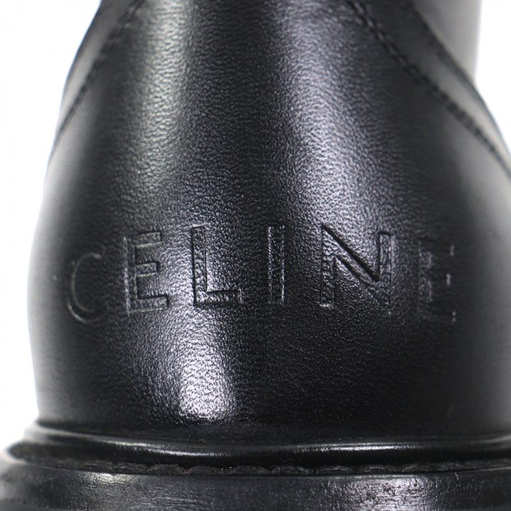 Excellent CELINE boots BULKY black leather mens 42