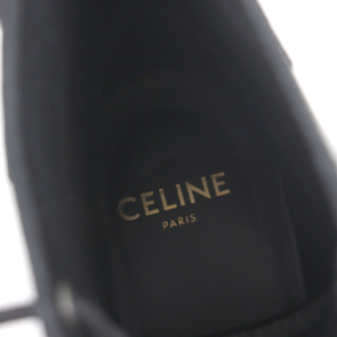 Excellent CELINE boots BULKY black leather mens 42