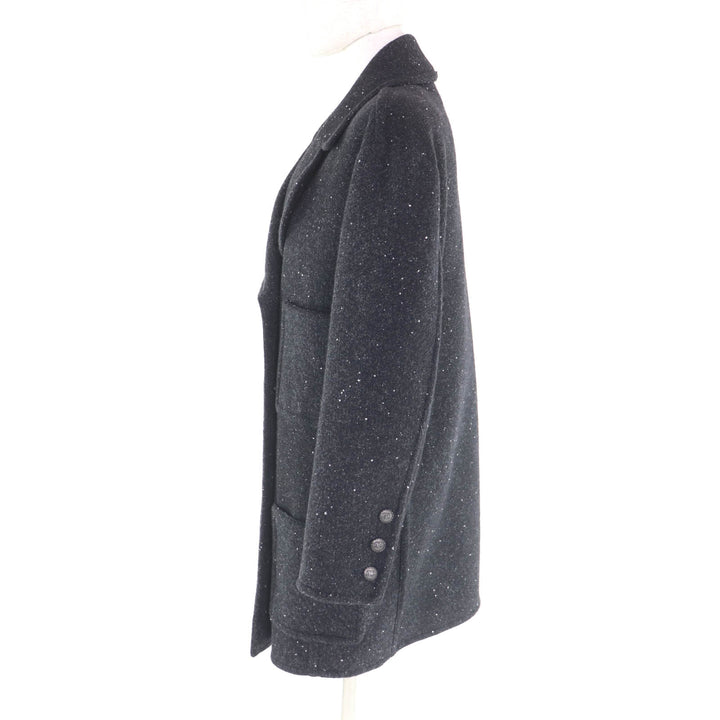 Excellent CHANEL coat black cotton Women 36 P71167