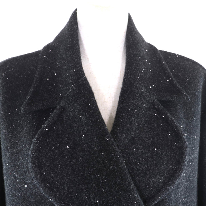 Excellent CHANEL coat black cotton Women 36 P71167