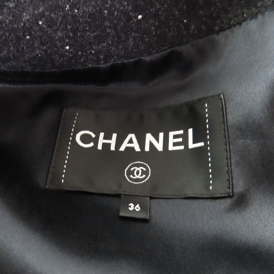 Excellent CHANEL coat black cotton Women 36 P71167