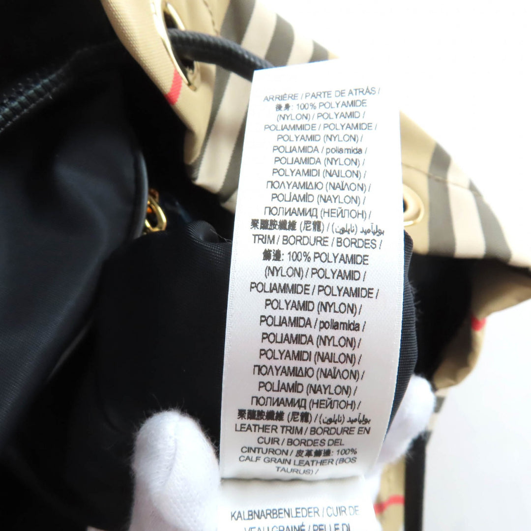 Pristine BURBERRY Backpack Â· Daypack Nova Check Pattern beige polyamide 8032709