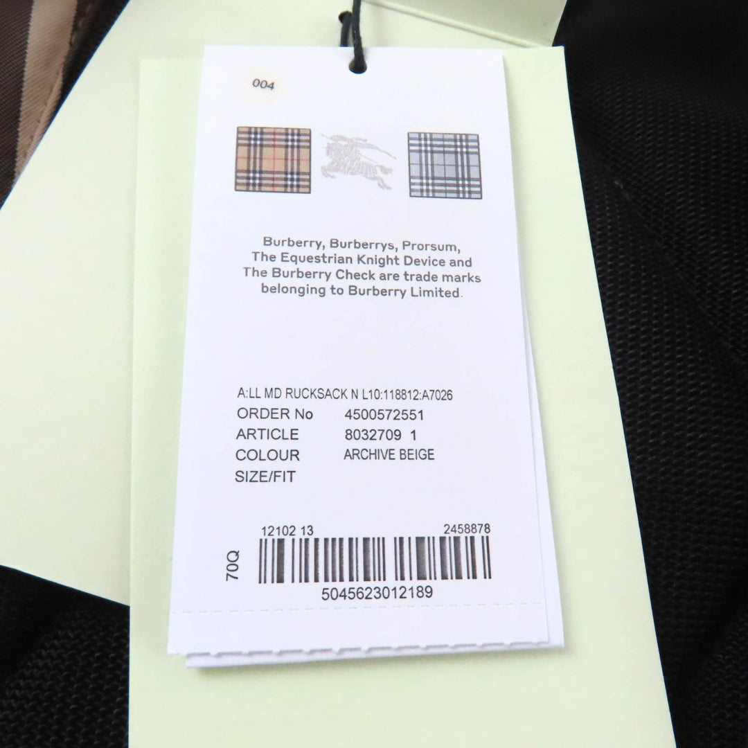 Pristine BURBERRY Backpack Â· Daypack Nova Check Pattern beige polyamide 8032709