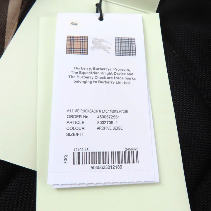 Pristine BURBERRY Backpack Â· Daypack Nova Check Pattern beige polyamide 8032709