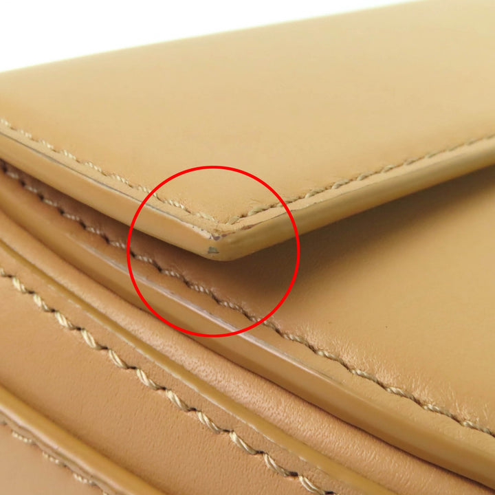 Excellent PATOU Le Patou Leather Bag Half-moon type sand BA0015004105C