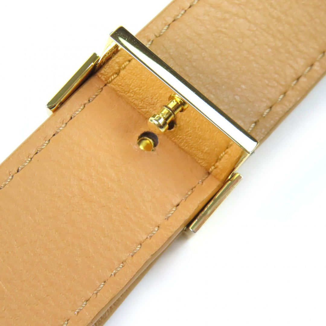 Excellent PATOU Le Patou Leather Bag Half-moon type sand BA0015004105C