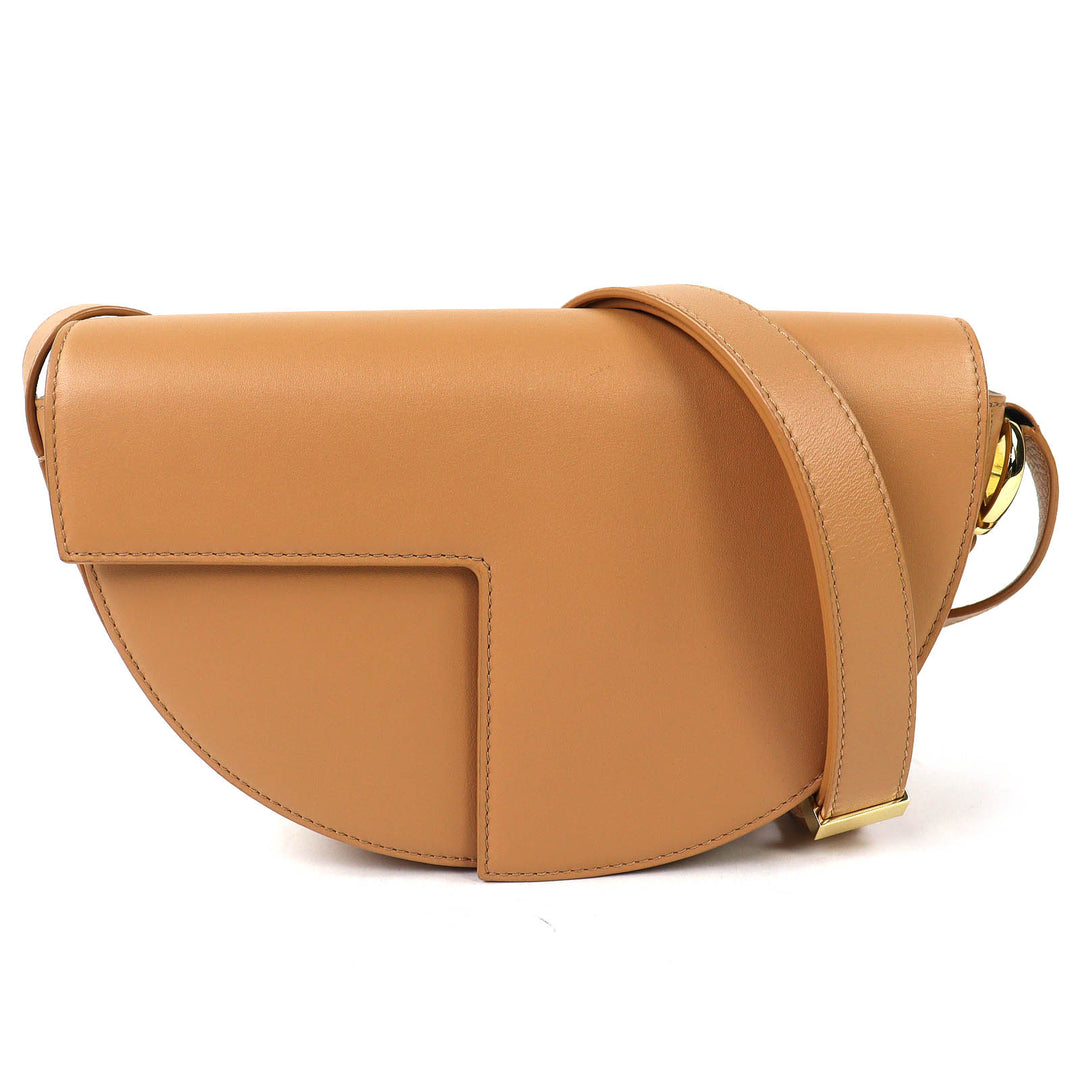 Excellent PATOU Le Patou Leather Bag Half-moon type sand BA0015004105C
