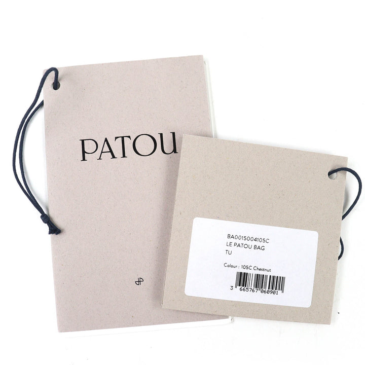 Excellent PATOU Le Patou Leather Bag Half-moon type sand BA0015004105C