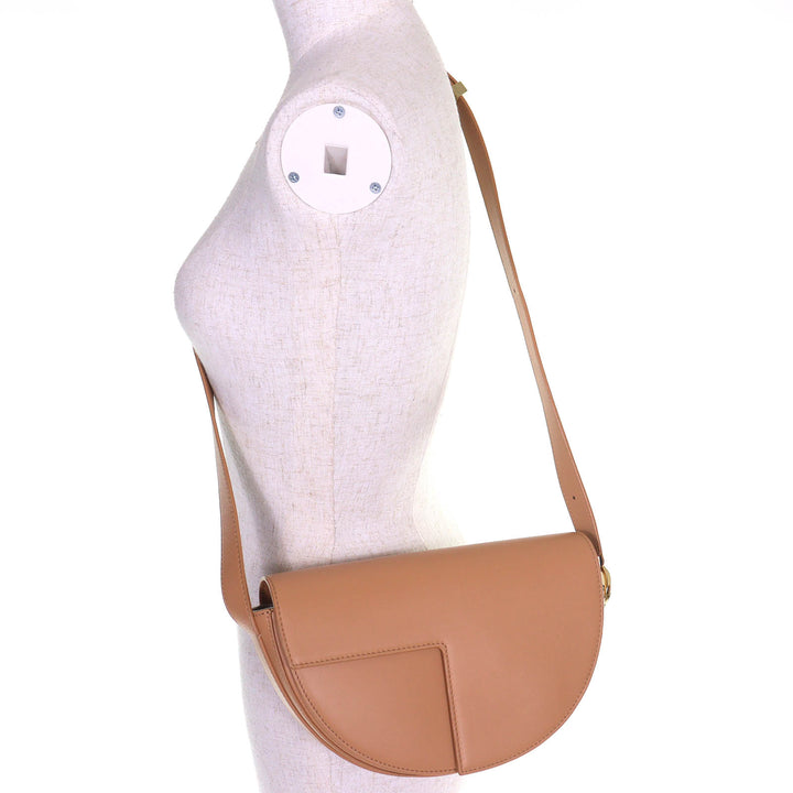 Excellent PATOU Le Patou Leather Bag Half-moon type sand BA0015004105C