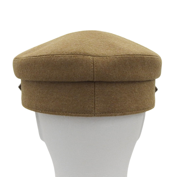 Pristine HERMES Casquette Saint-Malo With Serie Button Brown wool Women