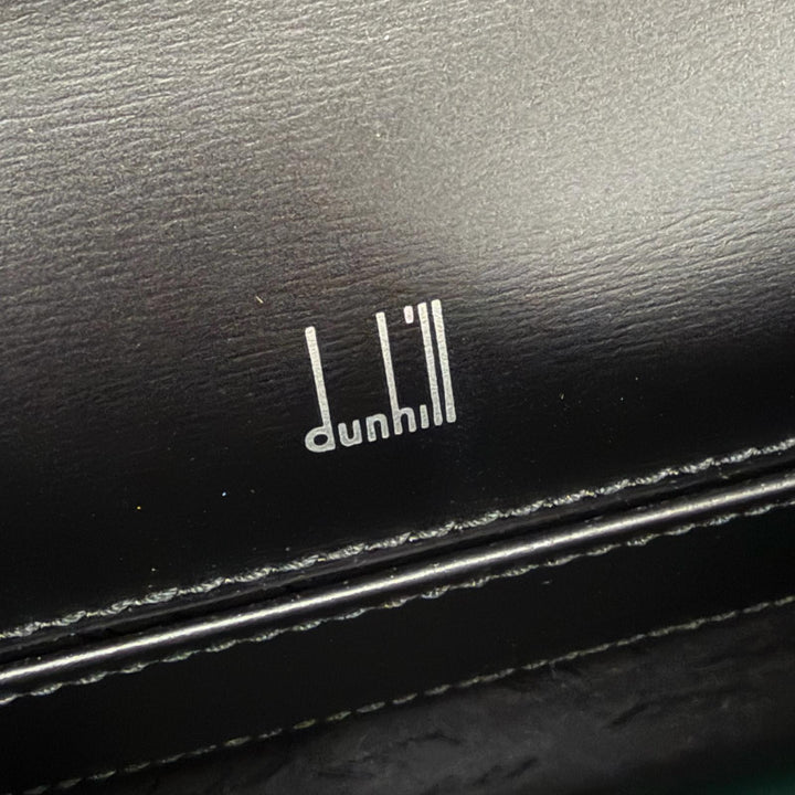 Excellent Dunhill Business bag Keyed 2-way pilot case black Cowhide leather mens