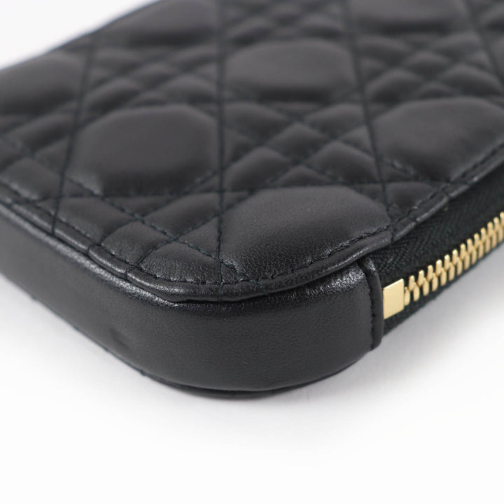 Excellent Christian Dior Lady Dior Call'in Dior phone holder Cannage Lambskin