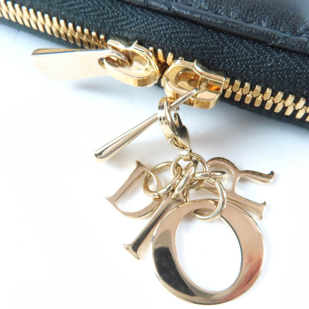 Excellent Christian Dior Lady Dior Call'in Dior phone holder Cannage Lambskin