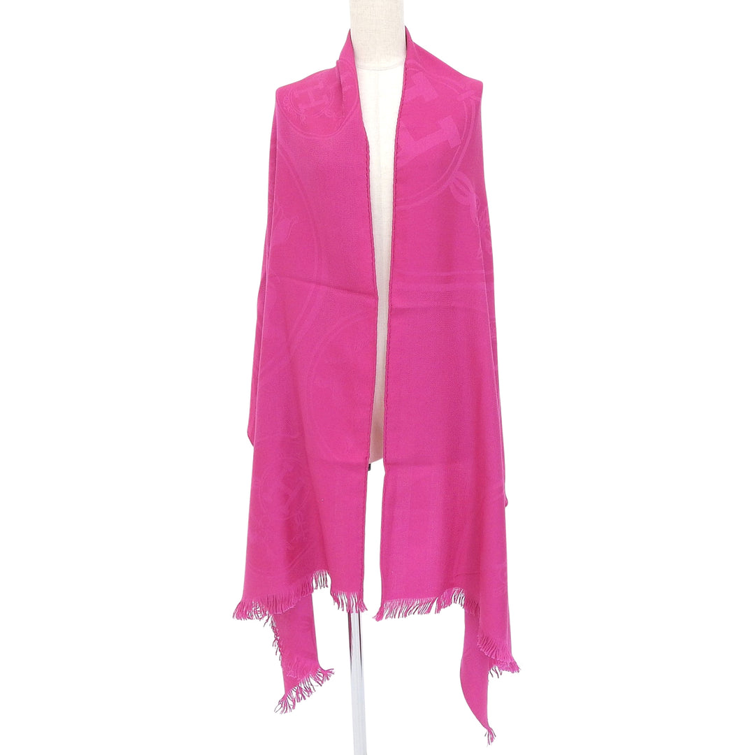 Pristine HERMES Stall Etoile New Libris pink cashmere Women
