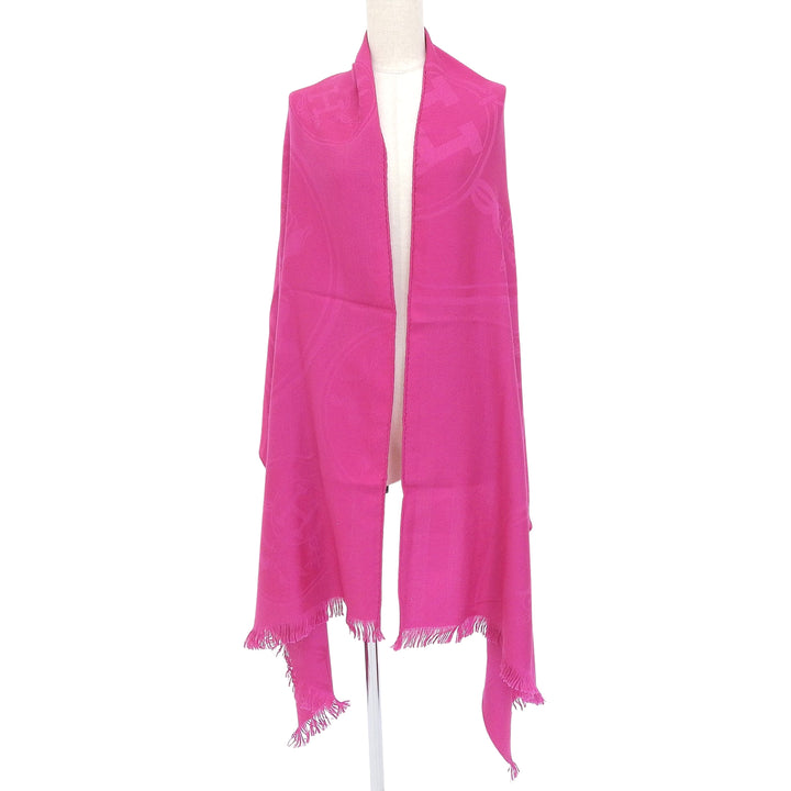Pristine HERMES Stall Etoile New Libris pink cashmere Women