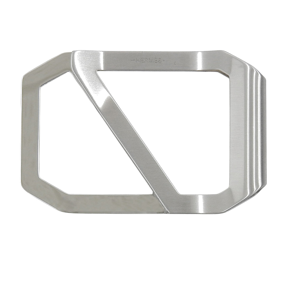 Excellent HERMES Money clip DELTA Delta ChÃ©ne Dunkel Silver mens