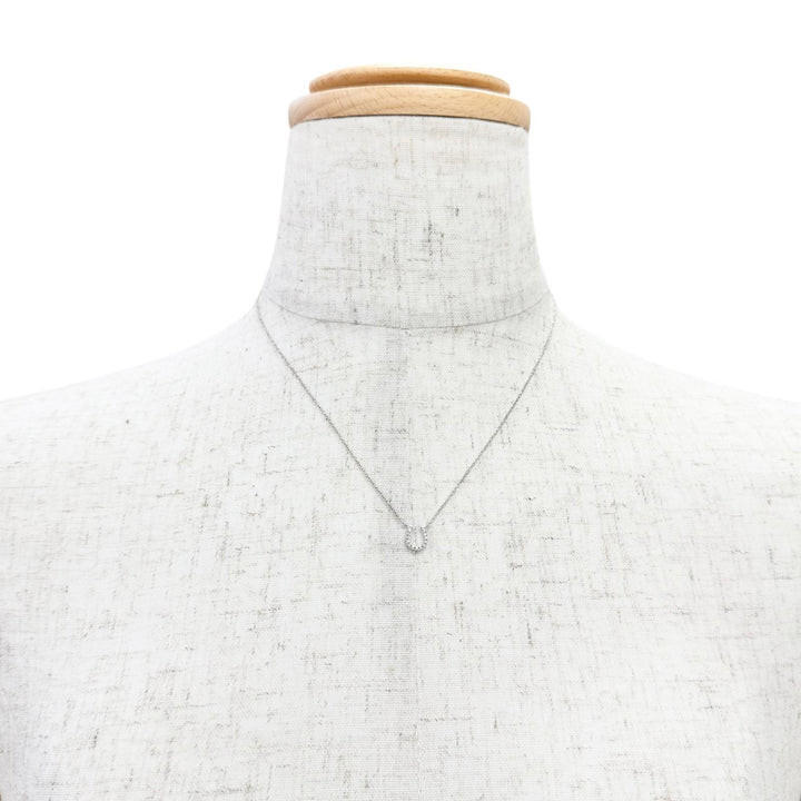 Great TIFFANY&Co. Metro Horseshoe Diamond Necklace, 750 (WG) White gold