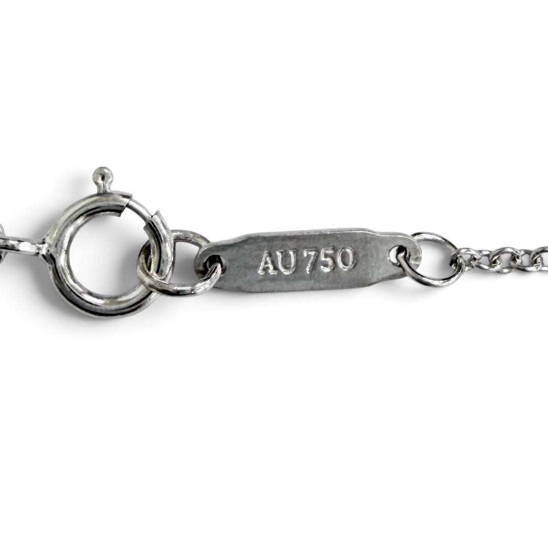 Great TIFFANY&Co. Metro Horseshoe Diamond Necklace, 750 (WG) White gold