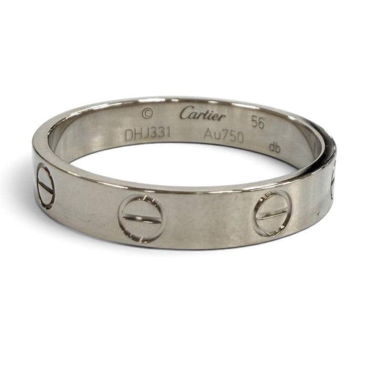 Excellent Cartier Ring ring LOVE Ring Mini White gold 750 Women 56