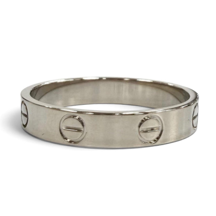 Excellent Cartier Ring ring LOVE Ring Mini White gold 750 Women 56