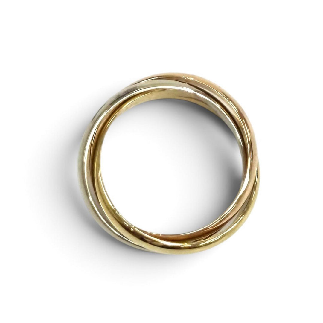 Excellent Cartier Ring ring Trinity classic ring Yellow Gold 750(YG PG WG) 56
