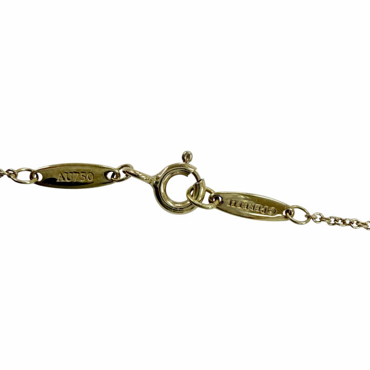 Great TIFFANY&Co. Diamond by the Yard Single Diamond Pendant Yellow Gold
