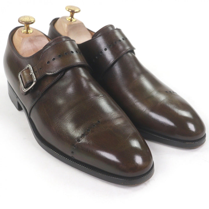 Great Berluti Dress shoes Perforated design single monk strap Brown