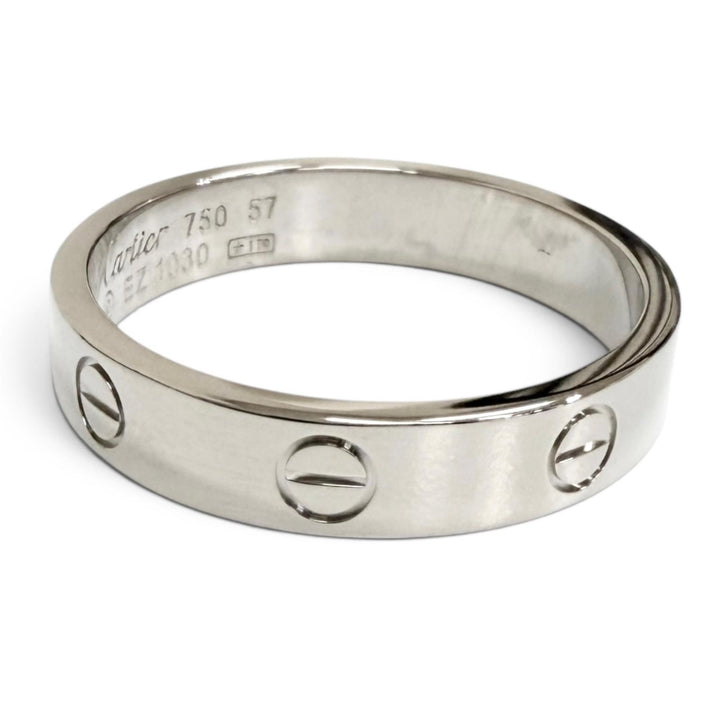 Excellent Cartier Ring ring Cartier Mini Love White gold 750 mens EZ1030
