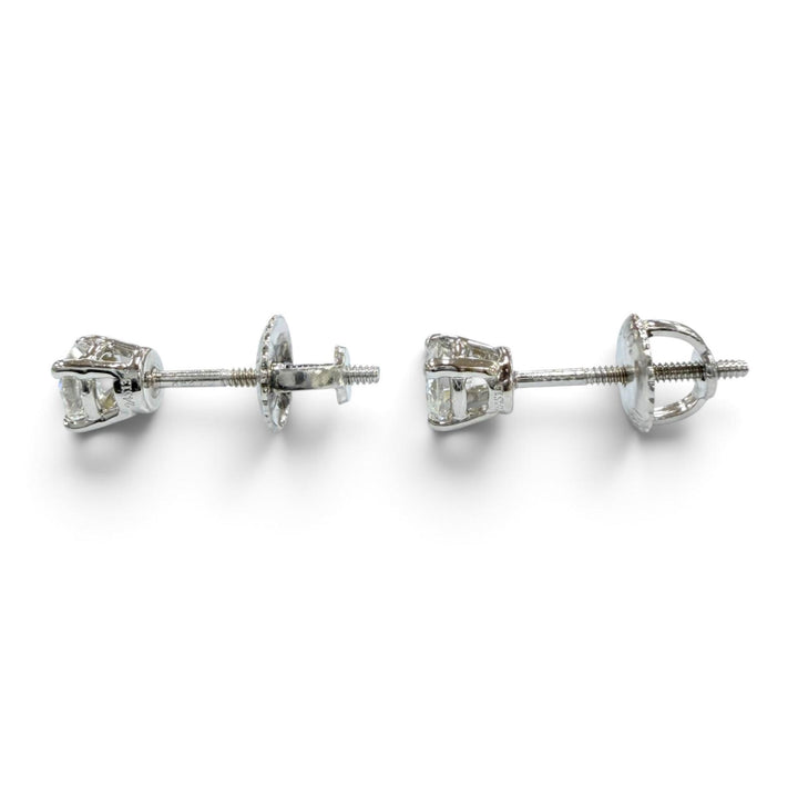 Great TIFFANY&Co. Stud Diamond Pierce Screw post Platinum PT950 24513