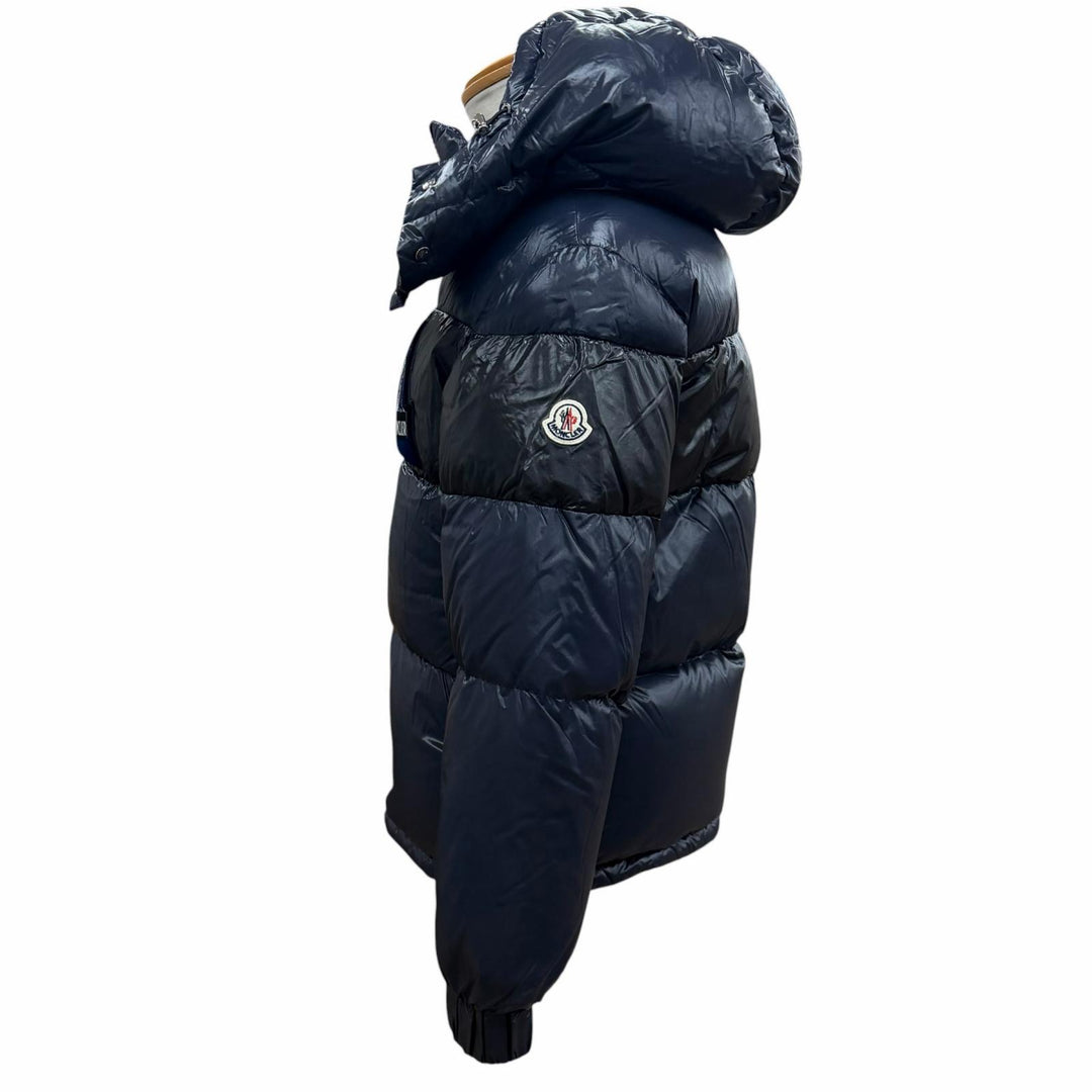 Great MONCLER Down jacket GARY Hooded with logo patch Navy Nylon mens 1